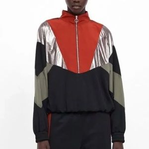 ZARA - COLORBLOCK HALF ZIP PULL OVER